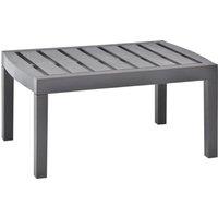 Berkfield Home Garden Table Mocha 78x55x38 cm Plastic in Grey | Size: 78 x 55 x 38 cm