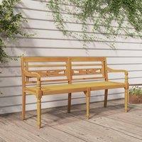 Berkfield Home Batavia Bench 150 cm Solid Wood Teak in Brown