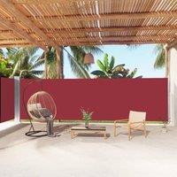 Berkfield Home Retractable Side Awning Red 180x1000 cm