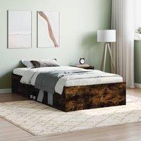 Berkfield Home Bed Frame Smoked Oak 100x200 cm in Brown