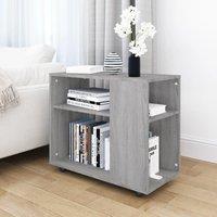 Berkfield Home Side Table Grey Sonoma 70x35x55 cm Engineered Wood | Size: 70 x 35 x 55 cm