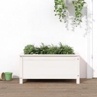 Garden Planter White 82.5x40x39 cm Solid Wood Pine