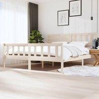 Berkfield Home Bed Frame Solid Wood 200x200 cm in Brown