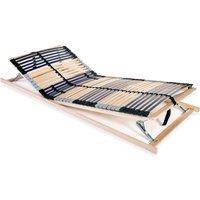 Slatted Bed Base with 42 Slats 7 Zones 80x200 cm