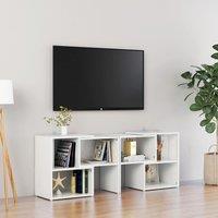 Berkfield Home TV Cabinet High Gloss White 104x30x52 cm Engineered Wood | Size: 104 x 30 x 52 cm