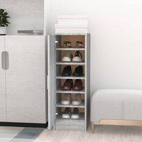 Berkfield Home Shoe Cabinet Grey Sonoma 32x35x92 cm Engineered Wood | Size: 32 x 35 x 92 cm