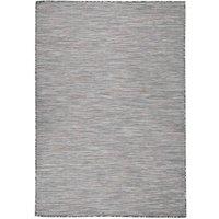 Outdoor Flatweave Rug 160x230 cm Brown and Blue