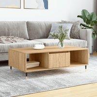 Berkfield Home Coffee Table Sonoma Oak 104x60x35 cm Engineered Wood in Brown | Size: 104 x 60 x 35 cm