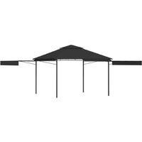 Berkfield Home Gazebo with Double Extending Roofs 3x3x2.75 m Anthracite 180g/m in Black