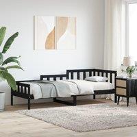 Berkfield Home Day Bed Black 80x200 cm Solid Wood Pine