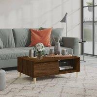 Coffee Table Brown Oak 90x60x35 cm Engineered Wood