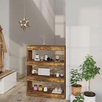 Berkfield Home Book Cabinet/Room Divider Smoked Oak 80x30x103 cm Engineered wood in Brown | Size: 80 x 30 x 103 cm