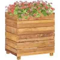 Raised Bed 50x40x55 cm Solid Wood Teak and Steel