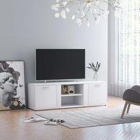 Berkfield Home TV Cabinet White 120x34x37 cm Engineered Wood | Size: 120 x 34 x 37 cm