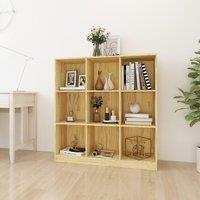 Berkfield Home Book Cabinet/Room Divider 104x33.5x110 cm Solid Pinewood in Brown