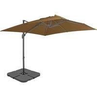 Outdoor Umbrella with Portable Base Taupe