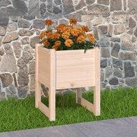 Berkfield Home Planter 40x40x52.5 cm Solid Wood Pine in Brown