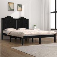 Berkfield Home Bed Frame Black Solid Wood Pine 200x200 cm