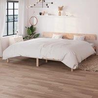 Berkfield Home Bed Frame Solid Wood Pine 180x200 cm Super King Size in Brown
