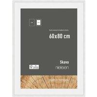 nielsen Skava 60 x 80cm Wooden Picture Frame With 50x70cm Mount & Glass Front in White | Size: 60 x 80 cm