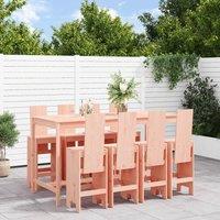 Berkfield Home 9 Piece Garden Bar Set Solid Wood Douglas in Brown