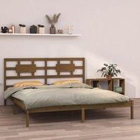 Berkfield Home Bed Frame Honey Brown Solid Wood 200x200 cm