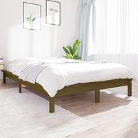 Berkfield Home Bed Frame Honey Brown 200x200 cm Solid Wood Pine