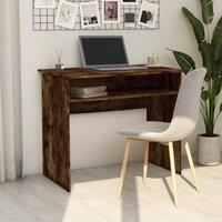 Berkfield Home Desk Smoked Oak 90x50x74 cm Engineered Wood in Brown | Size: 90 x 50 x 74 cm