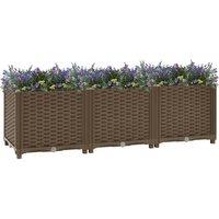 Berkfield Home Raised Bed 120x40x38 cm Polypropylene in Brown | Size: 120 x 40 x 38 cm