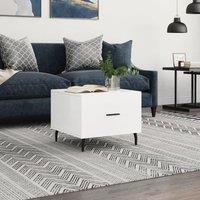 Berkfield Home Coffee Table High Gloss White 50x50x40 cm Engineered Wood | Size: 50 x 50 x 40 cm