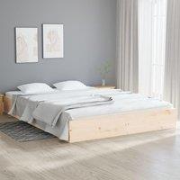 Berkfield Home Bed Frame Solid Wood 150x200 cm King Size in Brown