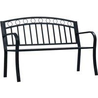 Berkfield Home Garden Bench 125 cm Black Steel