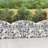 Berkfield Home Arched Gabion Basket 150x50x80/100 cm Galvanised Iron in Silver