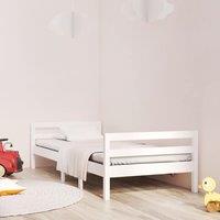 Berkfield Home Bed Frame White 90x190 cm Single Solid Wood Pine