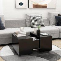 Berkfield Home Coffee Table Black 60x60x38 cm Engineered Wood | Size: 60 x 60 x 38 cm