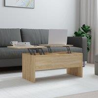 Berkfield Home Coffee Table Sonoma Oak 102x50.5x46.5 cm Engineered Wood in Brown