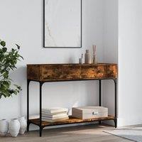 Berkfield Home Console Table Smoked Oak 100x34.5x75 cm Engineered Wood in Brown