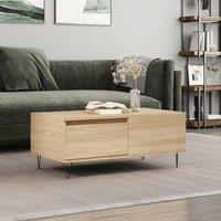 Berkfield Home Coffee Table Sonoma Oak 90x50x36.5 cm Engineered Wood in Brown