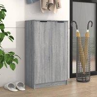 Berkfield Home Shoe Cabinet Grey Sonoma 59x35x100 cm Engineered Wood | Size: 59 x 35 x 100 cm