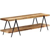 Berkfield Home TV Cabinet 160x40x50 cm Solid Mango Wood in Brown | Size: 160 x 40 x 50 cm