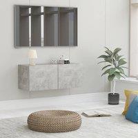 Berkfield Home TV Cabinet Concrete Grey 80x30x30 cm Engineered Wood | Size: 80 x 30 x 30 cm