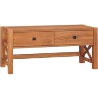 Berkfield Home TV Cabinet 100x40x45 cm Teak Wood in Brown | Size: 100 x 40 x 45 cm