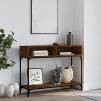 Berkfield Home Console Table Brown Oak 100x30.5x75 cm Engineered Wood