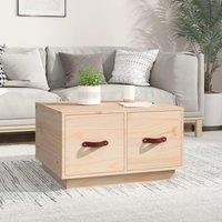 Berkfield Home Coffee Table 60x53x35 cm Solid Wood Pine in Brown | Size: 60 x 53 x 35 cm
