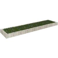 Berkfield Home Gabion Raised Bed Galvanised Steel 400x100x20 cm in Silver | Size: 400 x 100 x 20 cm