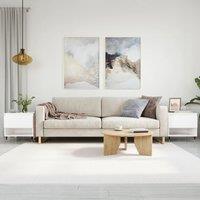 Berkfield Home Coffee Tables 2 pcs White 50x46x50 cm Engineered Wood | Size: 50 x 46 x 50 cm