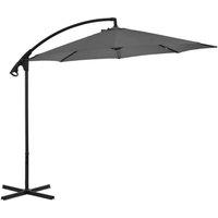 Berkfield Home Cantilever Umbrella with Steel Pole 300 cm Anthracite in Black