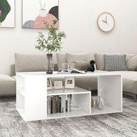 Berkfield Home Coffee Table White 100x50x40 cm Engineered Wood | Size: 100 x 50 x 40 cm