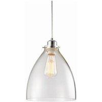 Elstow Ceiling Pendant Light Chrome Clear Glass E27