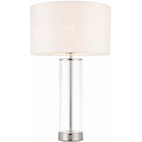 Netlighting Lessina Table Lamp White Polished Nickel E27 in Grey